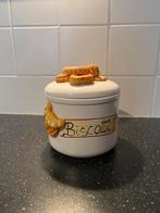 Italiaans servies koekjespot Biscotti. Snoep aardewerk pot, Overige typen, Ophalen of Verzenden, Zo goed als nieuw, Aardewerk
