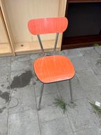 Vintage Formica Stoel - Oranje, Huis en Inrichting, Stoelen, Ophalen, Gebruikt, Metaal, Eén