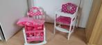 Poppenbedje en poppen kinderstoel roze/ wit., Ophalen, Zo goed als nieuw, Jongen of Meisje