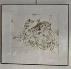 Springende koe- zeefdruk op handpers., Antiek en Kunst, Kunst | Etsen en Gravures, Ophalen