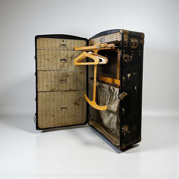 Antieke XL kledingskoffer / koffer Hall du Voyage Paris, Sieraden, Tassen en Uiterlijk, Koffers, Hard kunststof, 70 cm of meer