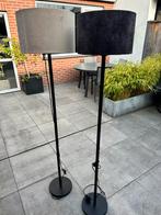 2 sta lampen zwarte voet, Huis en Inrichting, Ophalen, Zo goed als nieuw