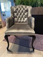 2 x Luxe fauteuil Smoke Silver velours nieuwe showmodellen, Ophalen, Nieuw, 75 tot 100 cm, Landelijk