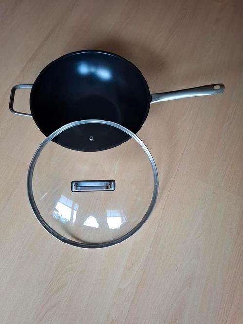 Wokpan Kuhn Rikon 30 cm, Huis en Inrichting, Keuken | Potten en Pannen, Zo goed als nieuw, Wok, Ophalen of Verzenden