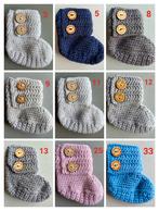 Gehaakte baby slofjes, Kinderen en Baby's, Babykleding | Schoentjes en Sokjes, Slofjes, Jongetje of Meisje, Nieuw, Ophalen of Verzenden