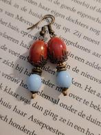 Oorbellen hangers rood blauw, Sieraden, Tassen en Uiterlijk, Oorbellen, Ophalen of Verzenden, Nieuw, Blauw, Overige materialen