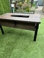 Vuurtafel voor veranda of tuin, Ophalen, Gebruikt, Rechthoekig, Hout