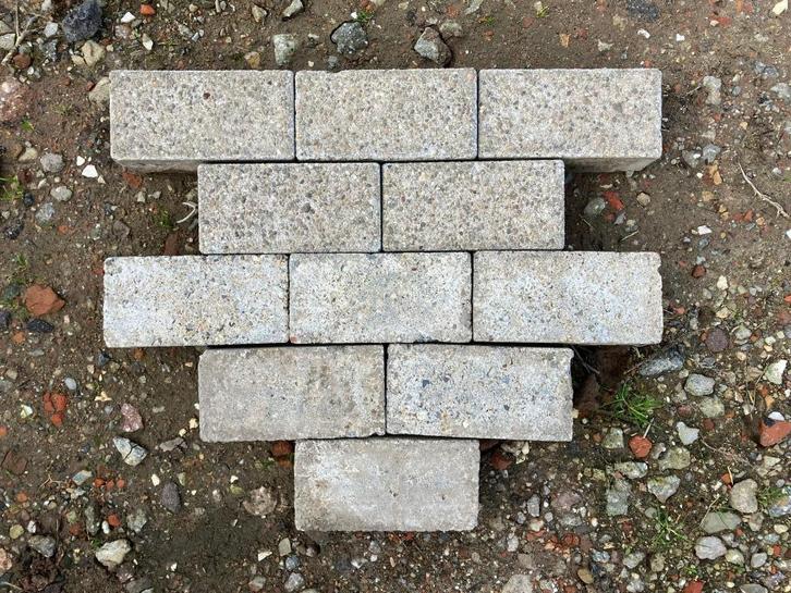 Gebruikte partij Betonklinkers grijs, bkk, bss, Tuin en Terras, Tegels en Klinkers, Gebruikt, Klinkers, Beton, 10 m² of meer, Ophalen of Verzenden