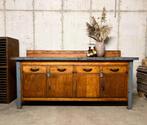 Houten werkbank dressoir keukenkast koffiebar toonbank, Antiek en Kunst, Curiosa en Brocante, Ophalen