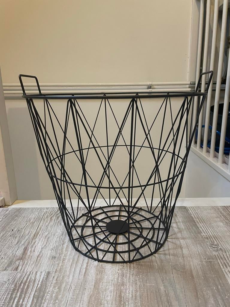 Metalen Draadmand met Handvatten, Ophalen, Overige materialen, Mand, Rond