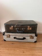 Vintage koffers, Sieraden, Tassen en Uiterlijk, Koffers, Ophalen, Gebruikt, Leer