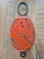 Vintage houten katrol, Ophalen, Gebruikt