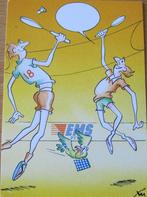 badminton cartoon op ansichtkaart - PTT Post - nieuw, Verzamelen, Verzenden, 1980 tot heden, Ongelopen, Overige thema's