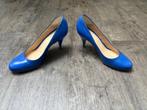 Blauw leren pumps maat 39, Pumps, Blauw, Ophalen of Verzenden, Zo goed als nieuw