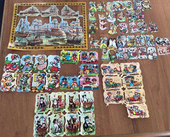 Oude plaatjes Poësie album poesieplaatjes, Ophalen of Verzenden