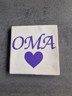 Tegeltje met 'Oma' en een hart, Huis en Inrichting, Woonaccessoires | Tekstborden en Spreuken, Ophalen of Verzenden