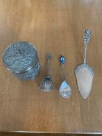 Antiek Zilveren Sieradendoosje & Lepels, Antiek en Kunst, Antiek | Goud en Zilver, Ophalen of Verzenden, Zilver