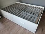 Ikea brimnes bed, Ophalen, Wit, Tweepersoons, 140 cm