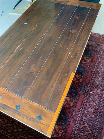 Massief houten salontafel, 75x135x45 cm beschikbaar voor biedingen