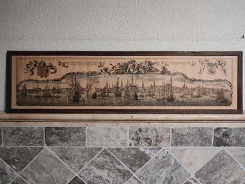 Aanzicht Amsterdam. novissima amstelodami tabula 1698 beschikbaar voor biedingen