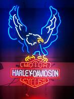 Harley Davidson Neon Verlichting - Adelaar Logo, Antiek en Kunst, Ophalen