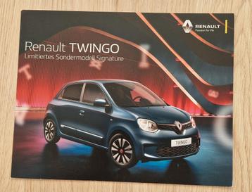 Folders Renault Twingo Signature en Renault Zoe beschikbaar voor biedingen