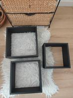 Zwarte wand kubussen / wanddecoratie, Ophalen of Verzenden, Zo goed als nieuw