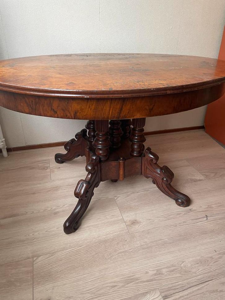 Mahonie ovale tafel - 111x183 cm, Antiek en Kunst, Antiek | Meubels | Tafels, Ophalen