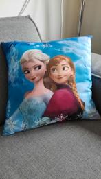 Sierkussen/ kussen Frozen Elsa en Anna 35*35 cm, Ophalen of Verzenden, Zo goed als nieuw, Vierkant