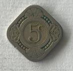 5 cent Curacao 1948, Postzegels en Munten, Munten | Nederland, Ophalen of Verzenden