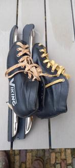 ZGAN ORIGINELE LEREN VIKING ZWARTE SCHAATSEN MET 2 KLEURIGE, Ophalen of Verzenden, Zo goed als nieuw, Noren, Viking