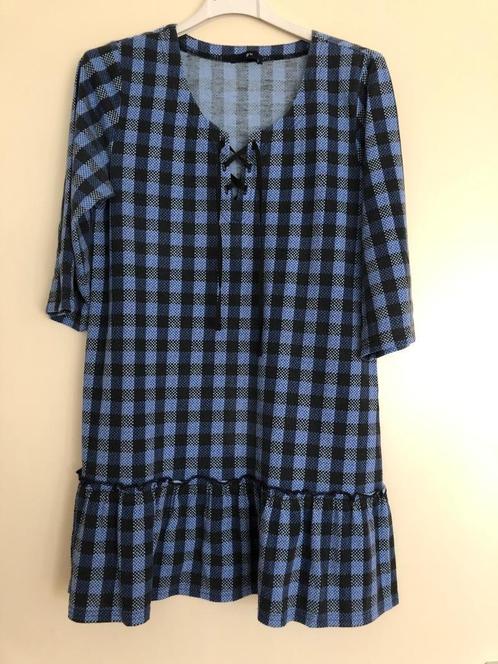 (20) Dames blouse/tuniek geruit, blauw, maat M,, Kleding | Dames, Blouses en Tunieken, Zo goed als nieuw, Maat 38/40 (M), Blauw