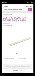 CO-PRO plakplinten beige eiken, Ophalen, Eiken, Nieuw, 200 tot 250 cm