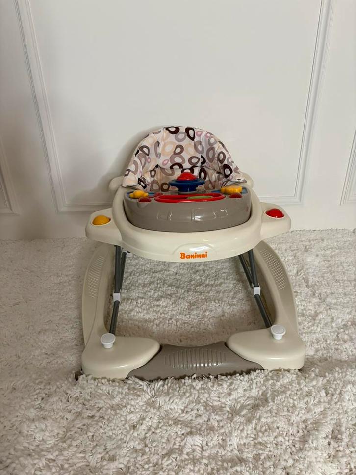 Baninni Loopstoel Classic 2-in-1 Beige, Kinderen en Baby's, Wipstoeltjes, Zo goed als nieuw, Schommelstoel, Overige merken, Verstelbaar