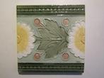 een mooie antieke art-nouveau randtegel., Antiek en Kunst, Ophalen of Verzenden