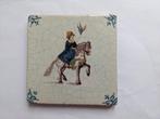 Antieke Hollandse tegel ruiter te paard ca. 18e eeuw, Ophalen of Verzenden