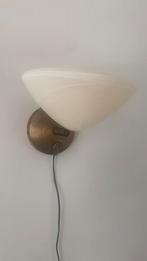 Steinhauer messing brons dimbare wandlamp, Ophalen of Verzenden, Gebruikt, Glas, Vintage - Art Deco