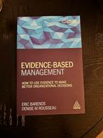 Evidence-Based Managment, Boeken, Studieboeken en Cursussen, Overige niveaus, Ophalen of Verzenden, Zo goed als nieuw, Eric Barends