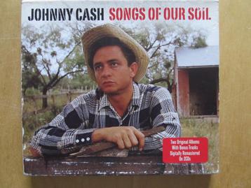 2CD Johnny Cash Songs of our soil & Hymns + bonustracks  beschikbaar voor biedingen