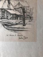 Twee Anton Pieck Prenten van Overschie, Ophalen of Verzenden