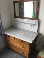 dressoir marmeren bladen vintage badkamer meubel rookvrij, Huis en Inrichting, Kasten | Dressoirs, Ophalen, Gebruikt, 25 tot 50 cm