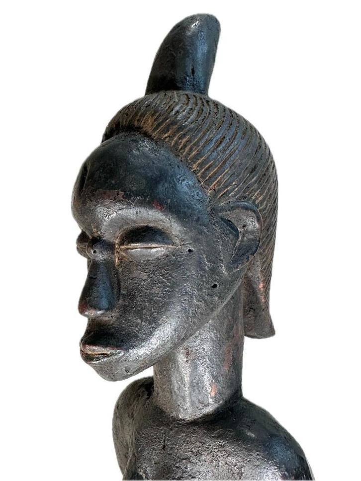 Afrikaanse Zeer oud, authentiek Baule beeld – Ivoorkust 1940, Antiek en Kunst, Kunst | Niet-Westerse kunst, Verzenden