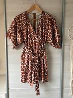 Satijnen Zebra playsuit maat XS, Kleding | Dames, Bruin, Nieuw, Ophalen of Verzenden, Delusion by Lou