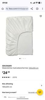GRUSNARV Waterdichte Matrasbeschermer 180x200, Tweepersoons, Ophalen of Verzenden, Zo goed als nieuw, Wit