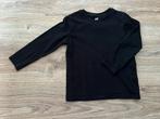 Zwarte basic organic cotton longsleeve  maat 98/104, Jongen of Meisje, Ophalen of Verzenden, Zo goed als nieuw, Shirt of Longsleeve