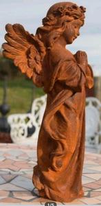 Prachtig Beeld van een Biddende Engel Gietijzer Nieuw, Tuin en Terras, Tuinbeelden, Ophalen of Verzenden, Nieuw, Metaal