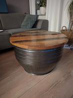 Unieke ronde salontafel met opbergruimte, Huis en Inrichting, Ophalen of Verzenden