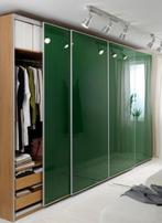 Ikea PAX groene glazen deuren, Ophalen, 200 cm of meer, 50 tot 100 cm, Zo goed als nieuw
