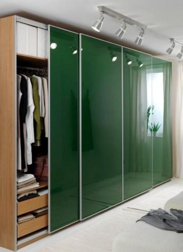 Ikea PAX groene glazen deuren - afbeelding 1
