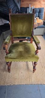 Antieke Mechelse Stoel met Groene Bekleding, Ophalen